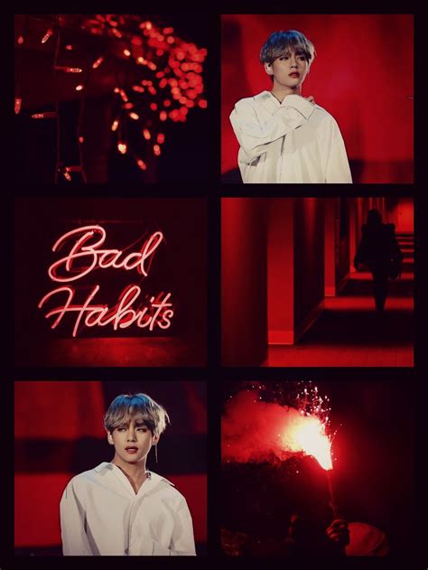 We hope you enjoy our growing collection of hd images to use as a background or home screen for your smartphone or computer. BTS - V : Red/Black Aesthetic/Moodboard • bts bangtanbo ...
