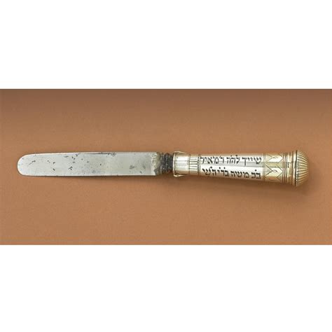 73a A Parcel Gilt Silver Brit Milah Knife Probably German Circa 1806