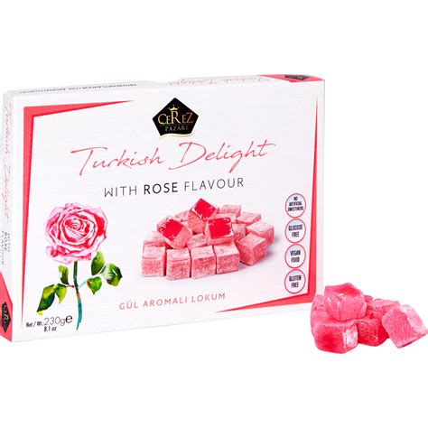 Buy Cerez Pazari Turkish Delight Rose Candy 81 Oz Gourmet Small Size Snacks T Box No