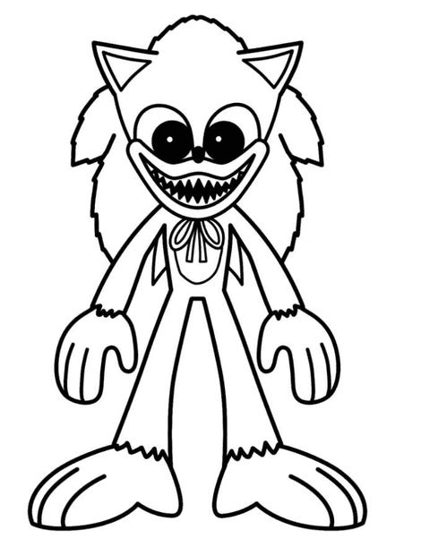 Huggy Wuggy Sonic Coloring Pages - Huggy Wuggy Coloring Pages