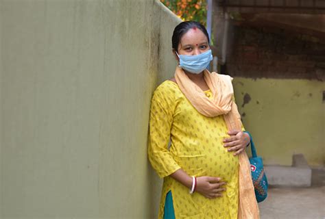 Indian Rural Pregnant Women Wearing