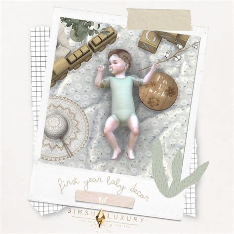 Sims 4 First Year Baby Decor Kit By Sims4 Luxury The Sims Book