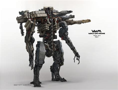 World War Machine Robot Concept Art By Aaron Beck