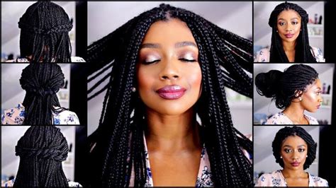 10 Quick And Easy Box Braid Hairstyles How To Style Box Braids