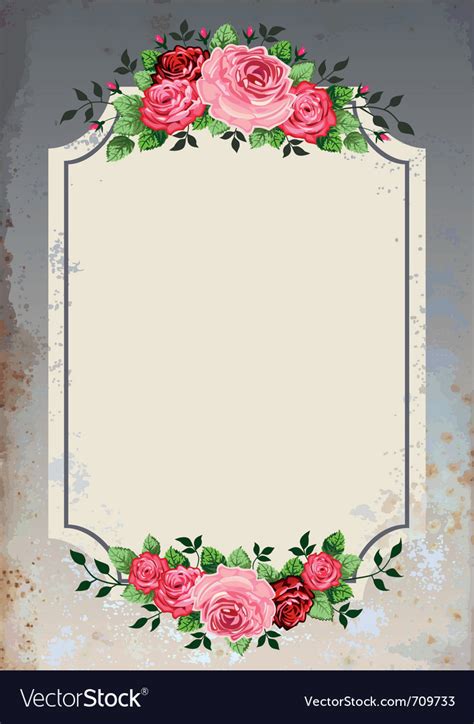 Vintage Roses Background Royalty Free Vector Image