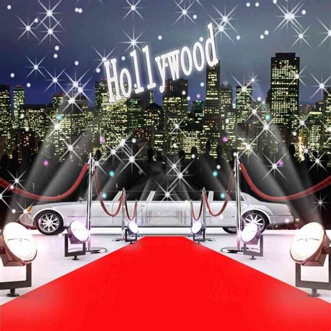 Hollywood Red Carpet And Limo Computer Printed Photography Backdrop