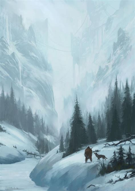 Winter By Draken4o On Deviantart Fantasy Art Landscapes Fantasy