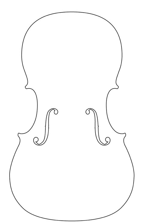 Printable Cardboard Violin Template