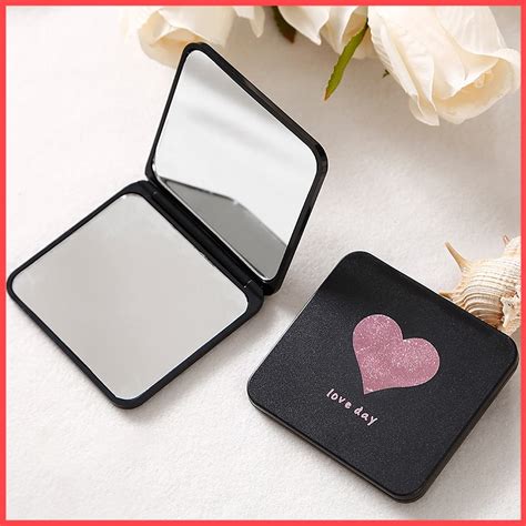 Wolpin Foldable Makeup Mirror Glass Pocket Mirror For Women Men Firls Vanity Mirror Portable