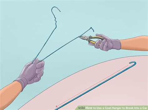First you will need a hanger as long as your arm, then insert the hanger in the hole on the left side of the window. 3 Ways to Use a Coat Hanger to Break Into a Car - wikiHow