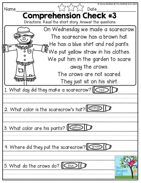 2nd Grade Easy Comprehension For Class 2 Kidsworksheetfun