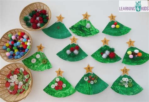 Paper Plate Christmas Tree Counting Decoration Learning