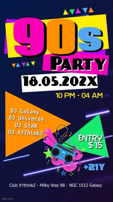 Copy Of 90s Party Oldschool Retro Event 90er Ad Postermywall