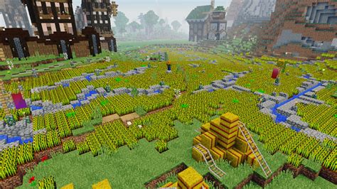 We're a community of creatives sharing everything minecraft! Minecraft Wheatfield and medieval set | Minecraft architecture, Minecraft plans, Minecraft barn