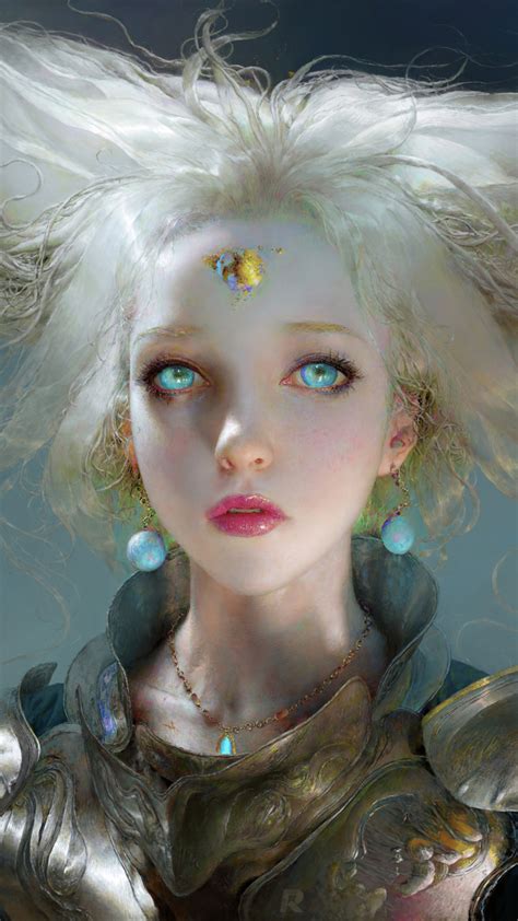 1080x1920 Fantasy Girls Artist Artwork Digital Art Hd Green Eyes