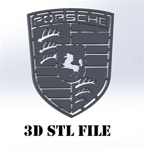 Porsche Logo Dxfsvgstl File Ready For Laser Cut Plasma Etsy
