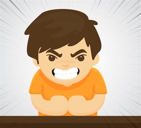 Premium Vector An Angry Child Who Shows Violent Aggressive Behavior