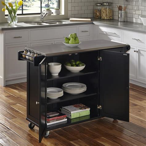 Home Styles Liberty Kitchen Island With Stainless Steel Top And Reviews