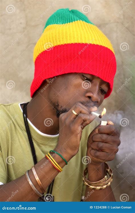 Rastafarian Smoking Cannabis Royalty Free Stock Photos Image 1224288