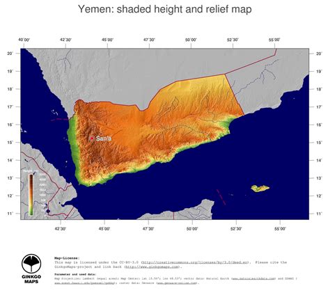 Map Yemen Ginkgomaps Continent Asia Region Yemen