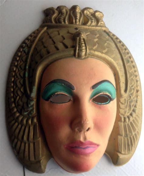 A Vintage Halloween Mask Of Elizabeth Taylor As Cleopatra 1963 Old