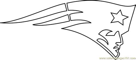 New England Patriots Logo Coloring Page for Kids - Free NFL Printable