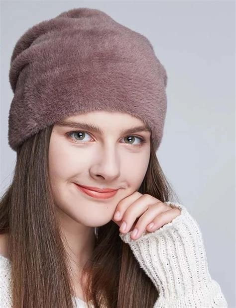 1 Women Hats For Winter Imitate Wool Thick Caps For Female Solid