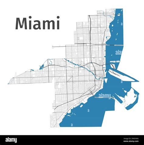 Mappa Di Miami Mappa Dettagliata Dellarea Amministrativa Della Città
