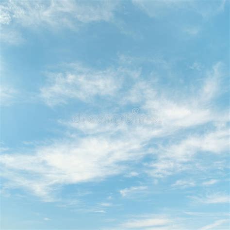 Light Cirrus Clouds On Light Blue Sky Stock Photo Image
