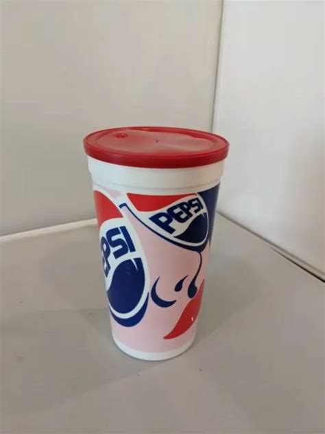 Vintage Pepsi Pizza Hut Plastic Cup With Lid Lady Sunglasses