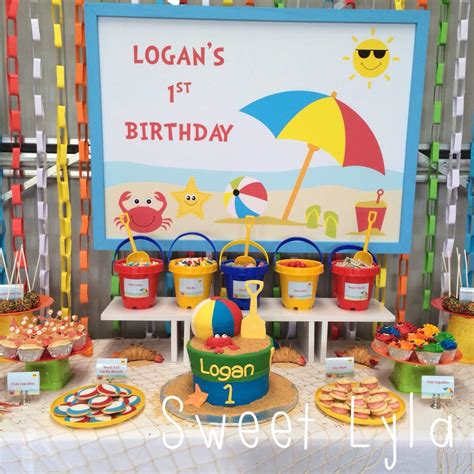 Beach Theme Birthday Party Ideas Photo 1 Of 10 Catch My Party