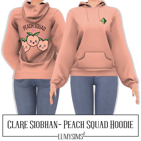 Sims 4 Clare Siobhan Peach Squad Hoodie The Sims Book