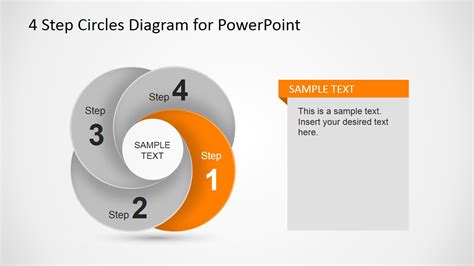 4 Step Circles Diagram For Powerpoint Slidemodel