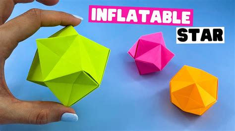 How To Make Easy Origami Antistress Toy Origami Inflatable Star No