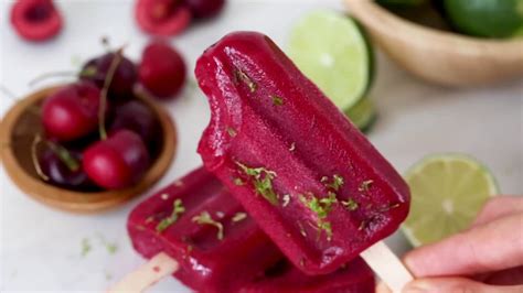 Cherry Lime Ice Pops Youtube