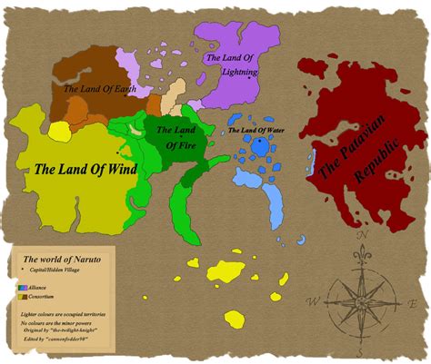 Naruto World Map For First Citizen Naruto Iv By Cannonfodder90 On
