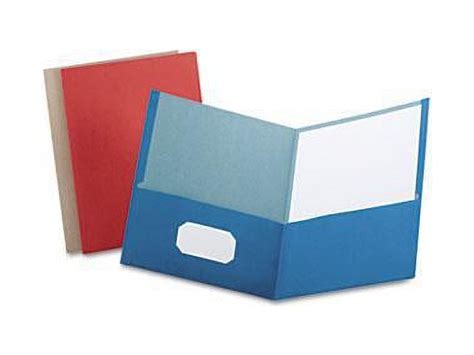 Oxford Earthwise Recycled 2 Pocket Folder Assorted Colors Set Of 25