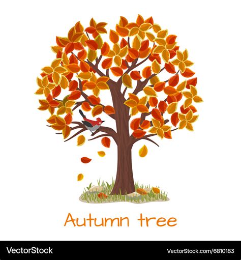 Autumn Tree Royalty Free Vector Image Vectorstock