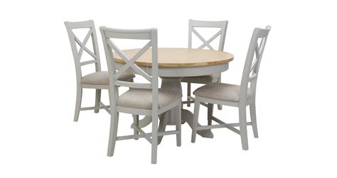 Not on display in all dfs stores, please contact local store to check availability. Harbour Round Extending Table & Set of 4 Dining Chairs | DFS