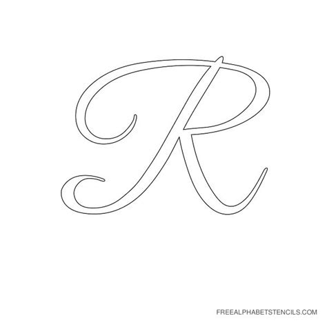 Elegant Cursive Alphabet Stencils In Printable Format