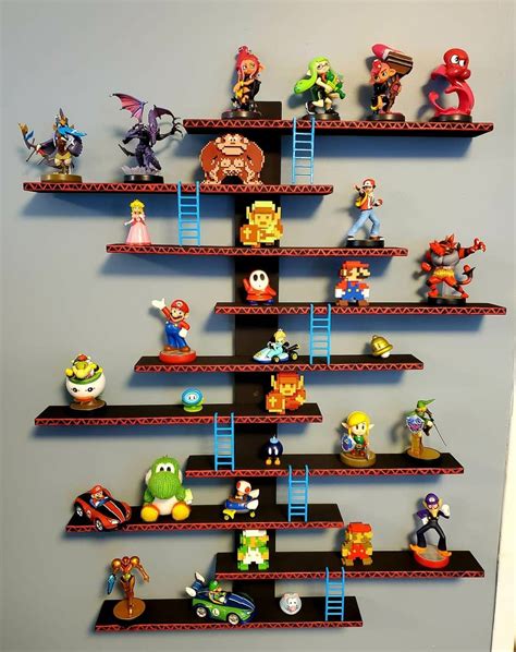 Donkey Kong Inspired Amiibo Shelves Mario Room Nintendo Room Super