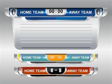 Scoreboard Broadcast Graphic Lower Thirds Template Sport Soccer