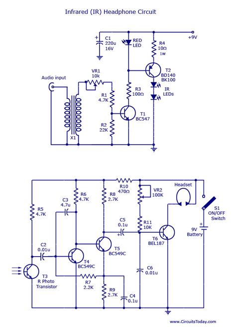 Bluetooth Audio Transmitter Receiver Circuit Diagram