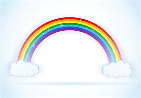 Abstract Rainbow With Clouds Vector Illustration 494261 Vector Art At