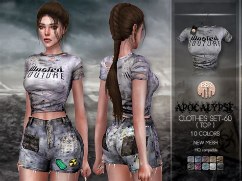 The Sims Resource Apocalypse Clothes Set 60 Top Bd232