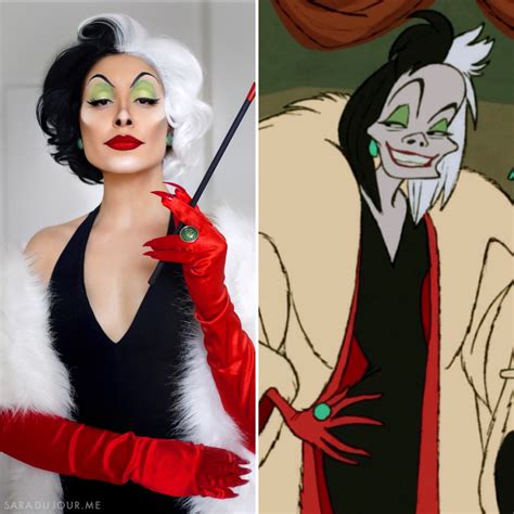 Cruella De Vil Cosplay Makeup Costume • Sara Du Jour Cruella Deville Halloween Costume