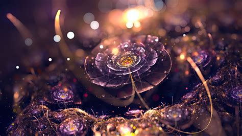 Glittering Flowers Art Hd Abstract Wallpapers Hd Wallpapers Id 66399