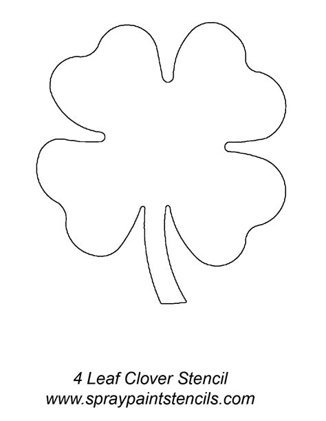 Free Four Leaf Clover Template Download Free Four Leaf Clover Template
