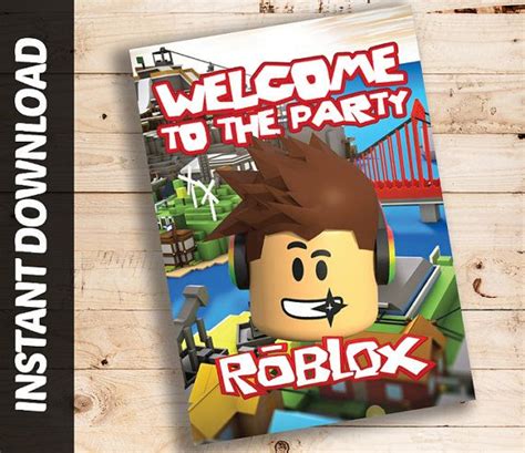 Get it as soon as wed, sep 23. Instant Download Roblox Printable Birthday Welcome Sign ...