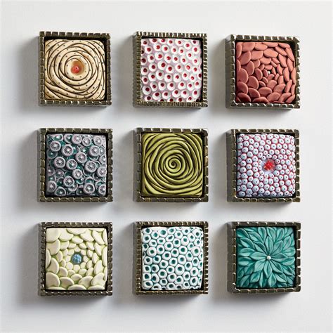 Garden Wall Boxes By Rachelle Miller Ceramic Wall Sculpture Artful